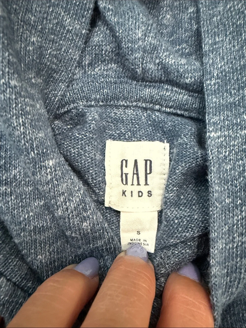 GAP Navy Heather Pullover Hoodie